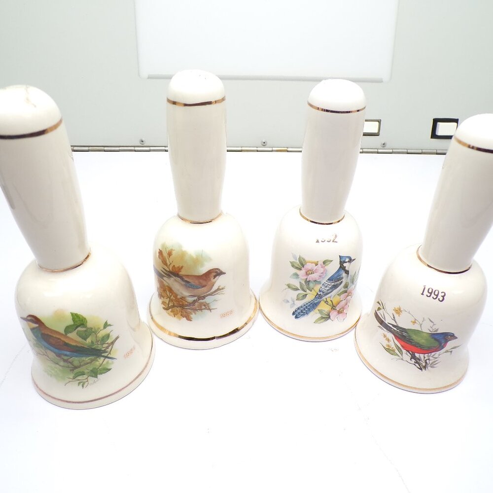 1991=1989=1992=1993 Antique Collectible Porcelain Bells